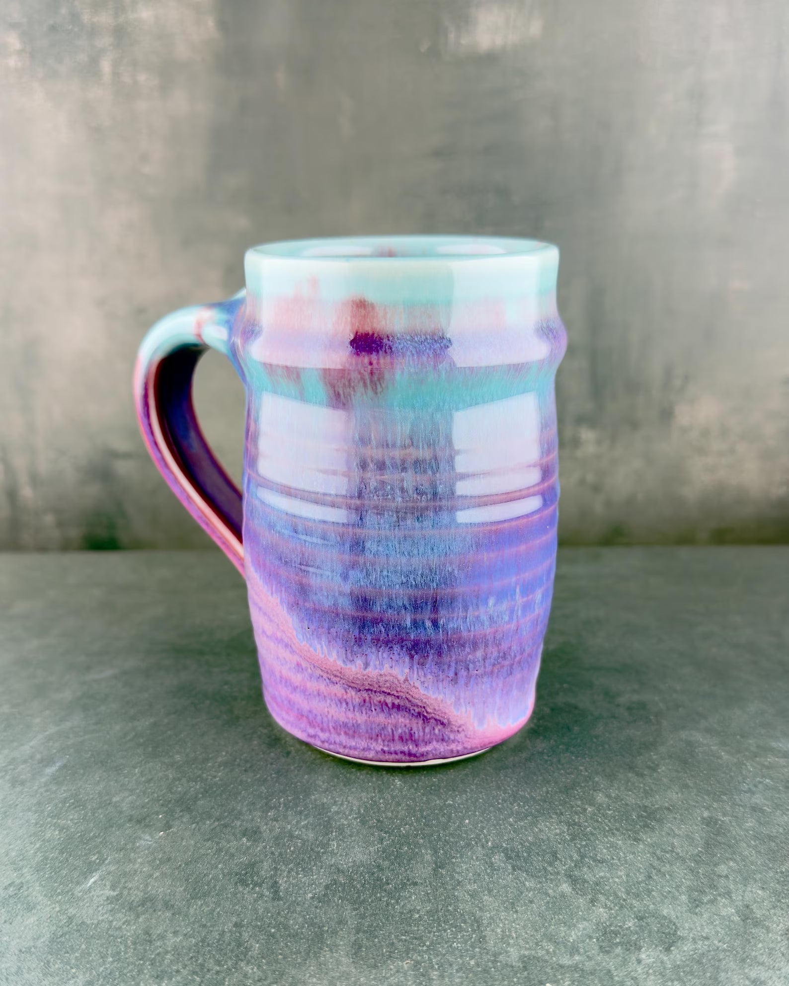 Handmade Porcelain Mugs by Morgan Lester on Kauai, Hawaii Red/Pink Glossy / Standard Belly Mug